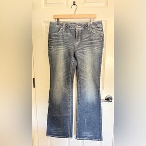 Harley-Davidson Distressed Blue Flare Jeans